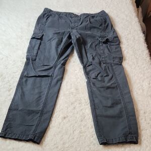 Free People Cargo Pants Sz 10 Grey  100 % Cotton
